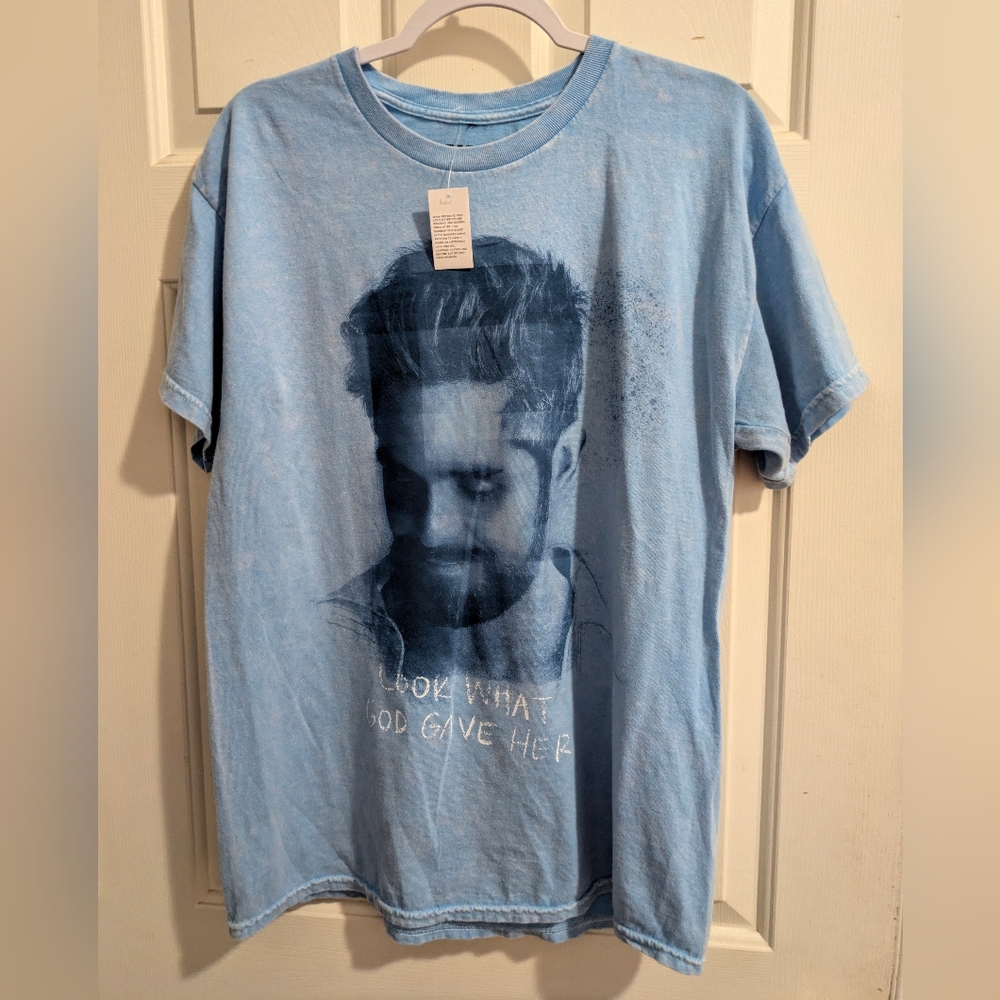 ❣️NWT Thomas Rhett Washed Blue Women's Band Tee Size L